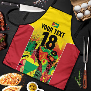 Custom Guyana Football Pride Apron Golden Jaguars Go Champion - Yellow