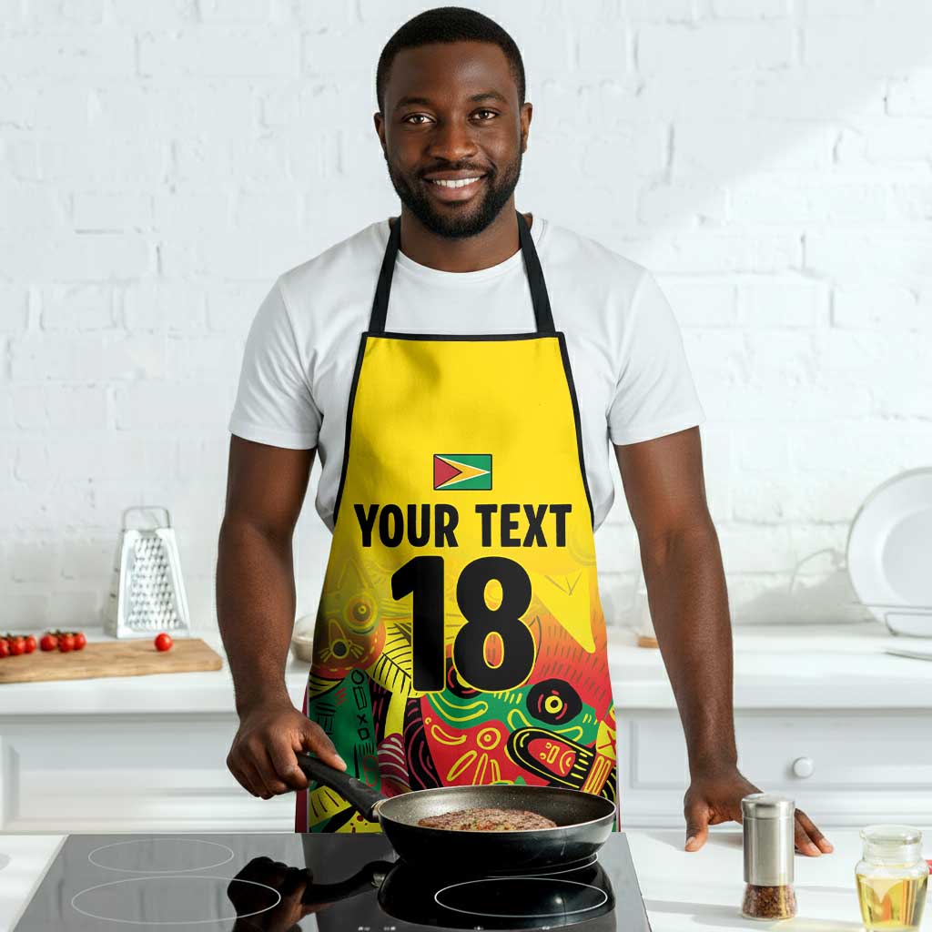 Custom Guyana Football Pride Apron Golden Jaguars Go Champion - Yellow