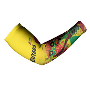 Custom Guyana Football Pride Arm Sleeves Golden Jaguars Go Champion - Yellow