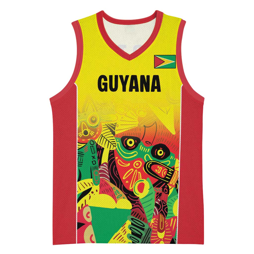 Custom Guyana Football Pride Basketball Jersey Golden Jaguars Go Champion - Yellow LT18