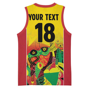 Custom Guyana Football Pride Basketball Jersey Golden Jaguars Go Champion - Yellow LT18