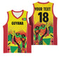Custom Guyana Football Pride Basketball Jersey Golden Jaguars Go Champion - Yellow LT18