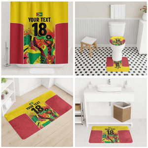 Custom Guyana Football Pride Bathroom Set Golden Jaguars Go Champion - Yellow