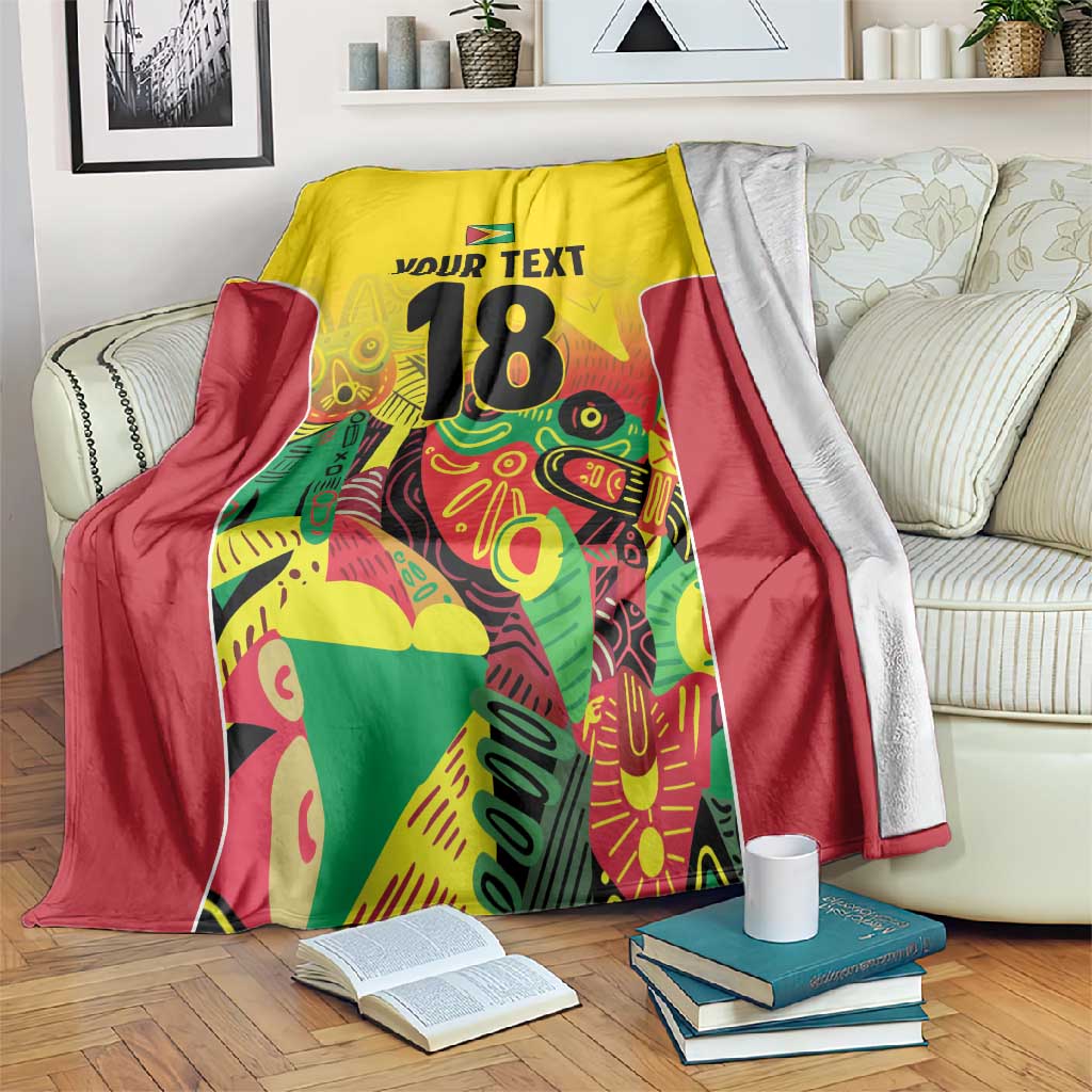 Custom Guyana Football Pride Blanket Golden Jaguars Go Champion - Yellow - African Pride