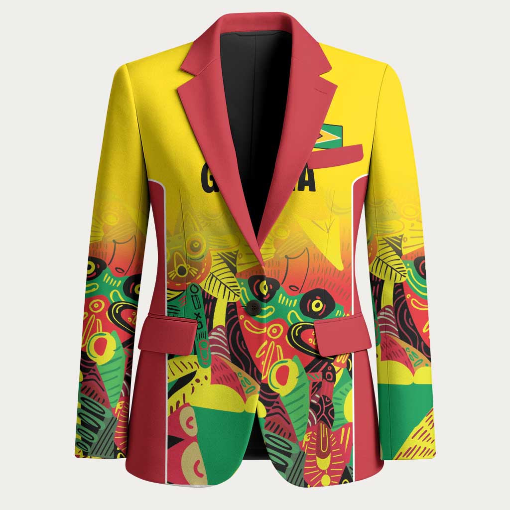 Custom Guyana Football Pride Blazer Golden Jaguars Go Champion - Yellow