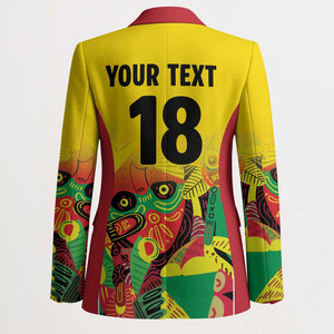 Custom Guyana Football Pride Blazer Golden Jaguars Go Champion - Yellow