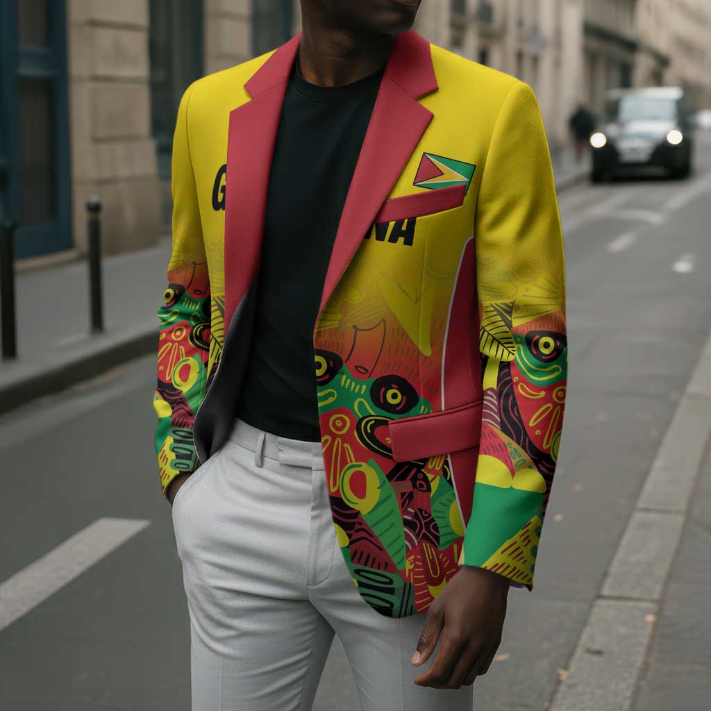 Custom Guyana Football Pride Blazer Golden Jaguars Go Champion - Yellow