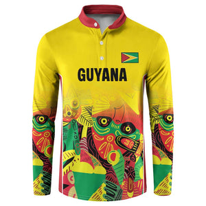 Custom Guyana Football Pride Button Sweatshirt Golden Jaguars Go Champion - Yellow