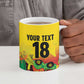 Custom Guyana Football Pride Ceramic Mug Golden Jaguars Go Champion - Yellow