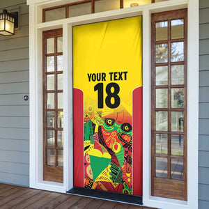 Custom Guyana Football Pride Door Cover Golden Jaguars Go Champion - Yellow