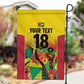 Custom Guyana Football Pride Garden Flag Golden Jaguars Go Champion - Yellow - African Pride