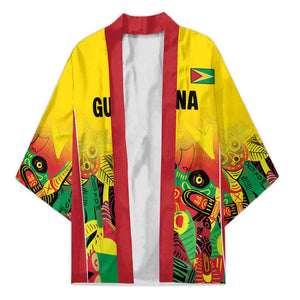 Custom Guyana Football Pride Kimono Golden Jaguars Go Champion - Yellow