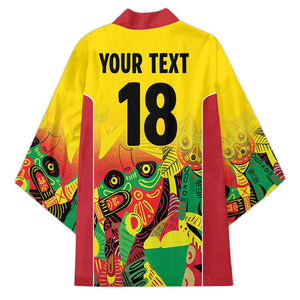Custom Guyana Football Pride Kimono Golden Jaguars Go Champion - Yellow