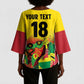 Custom Guyana Football Pride Kimono Sleeve Blouse Golden Jaguars Go Champion - Yellow
