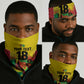 Custom Guyana Football Pride Neck Gaiter Golden Jaguars Go Champion - Yellow - African Pride