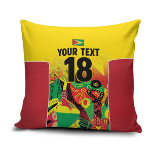 Custom Guyana Football Pride Pillow Cover Golden Jaguars Go Champion - Yellow
