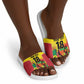 Custom Guyana Football Pride Slide Sandals Golden Jaguars Go Champion - Yellow