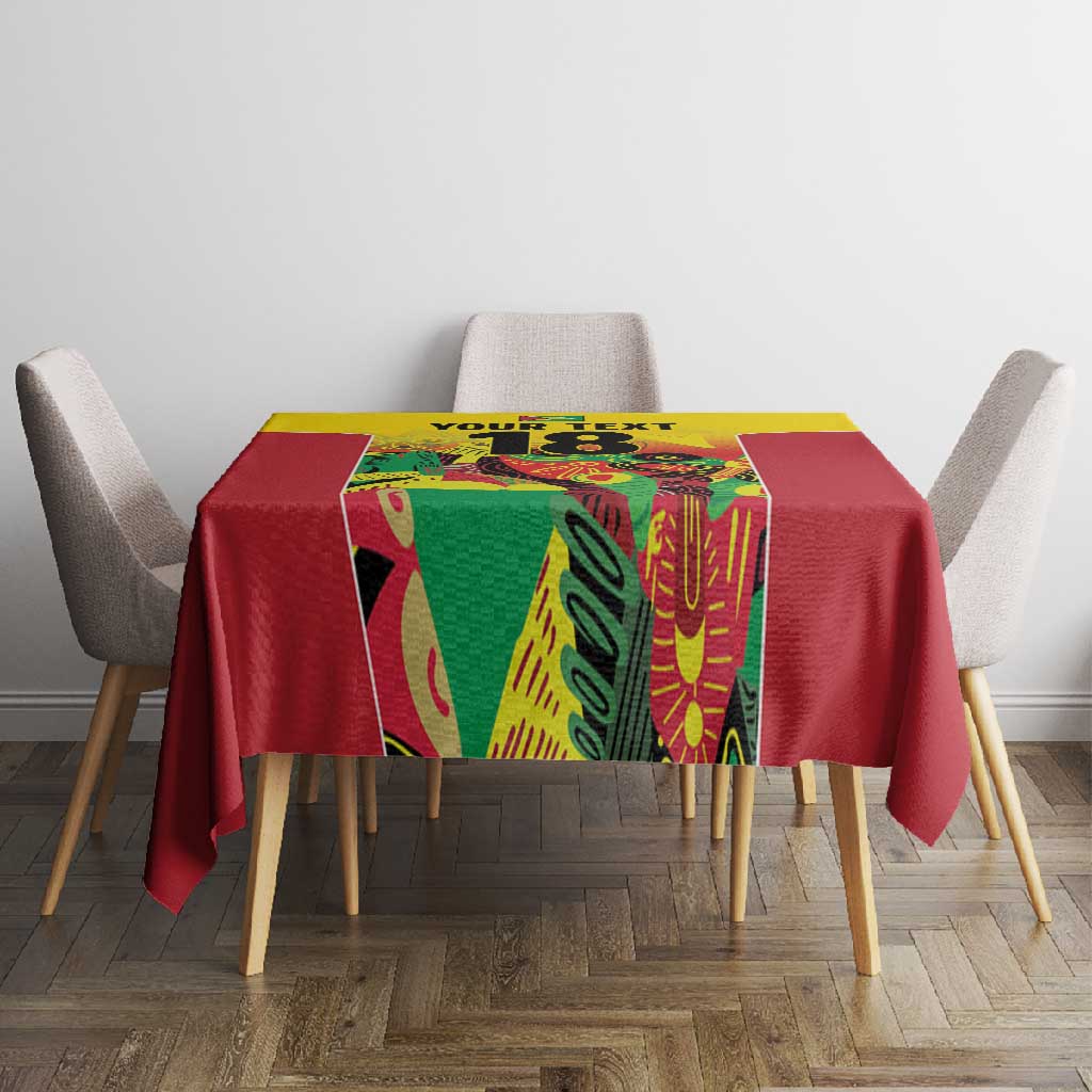 Custom Guyana Football Pride Tablecloth Golden Jaguars Go Champion - Yellow - African Pride