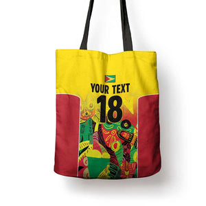 Custom Guyana Football Pride Tote Bag Golden Jaguars Go Champion - Yellow