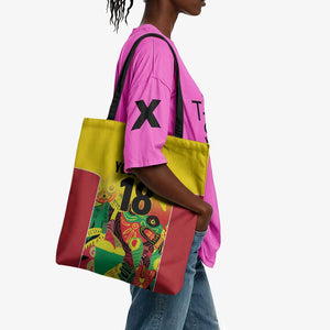 Custom Guyana Football Pride Tote Bag Golden Jaguars Go Champion - Yellow