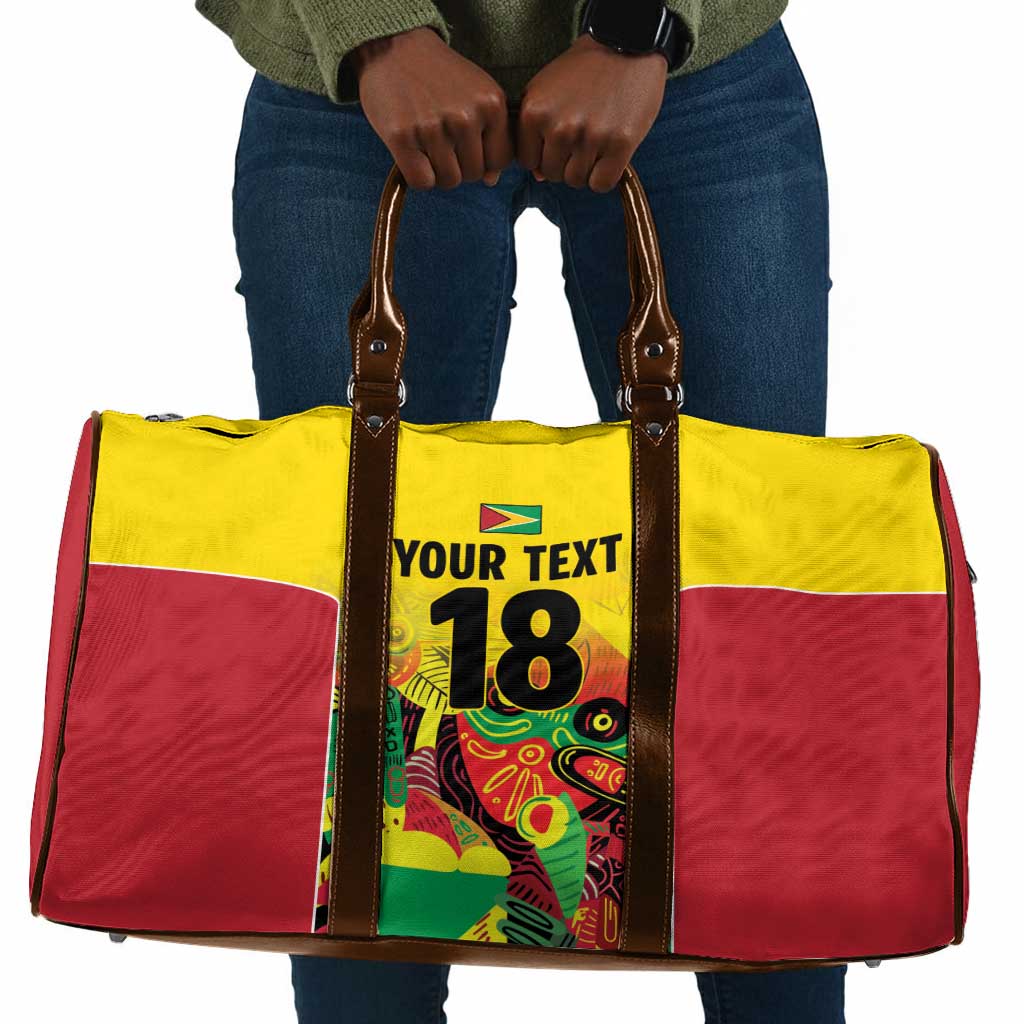 Custom Guyana Football Pride Travel Bag Golden Jaguars Go Champion - Yellow