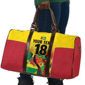 Custom Guyana Football Pride Travel Bag Golden Jaguars Go Champion - Yellow