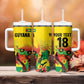 Custom Guyana Football Pride Tumbler With Handle Golden Jaguars Go Champion - Yellow - African Pride