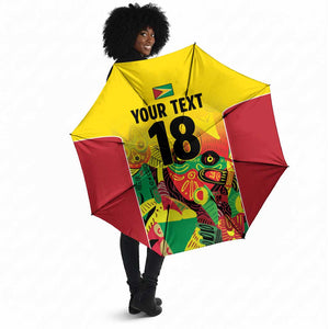 Custom Guyana Football Pride Umbrella Golden Jaguars Go Champion - Yellow