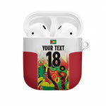 Custom Guyana Football Pride AirPods Case Golden Jaguars Go Champion - White