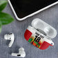 Custom Guyana Football Pride AirPods Case Golden Jaguars Go Champion - White