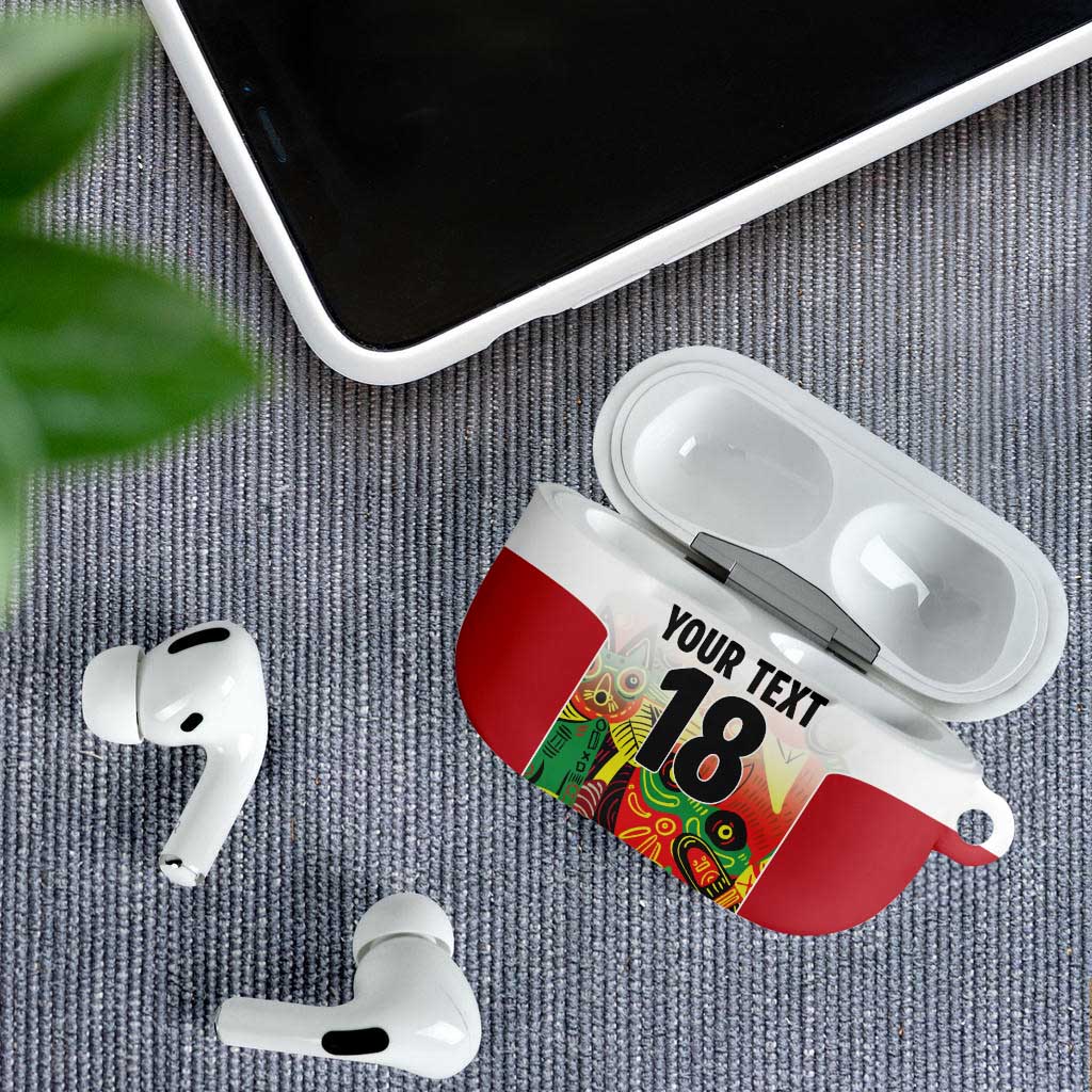 Custom Guyana Football Pride AirPods Case Golden Jaguars Go Champion - White