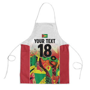 Custom Guyana Football Pride Apron Golden Jaguars Go Champion - White