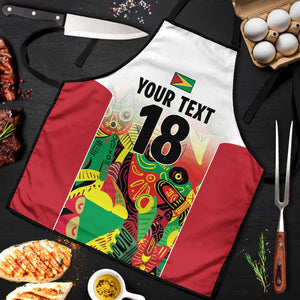 Custom Guyana Football Pride Apron Golden Jaguars Go Champion - White