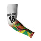Custom Guyana Football Pride Arm Sleeves Golden Jaguars Go Champion - White