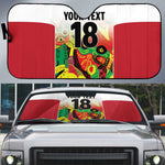 Custom Guyana Football Pride Auto Sun Shade Golden Jaguars Go Champion - White