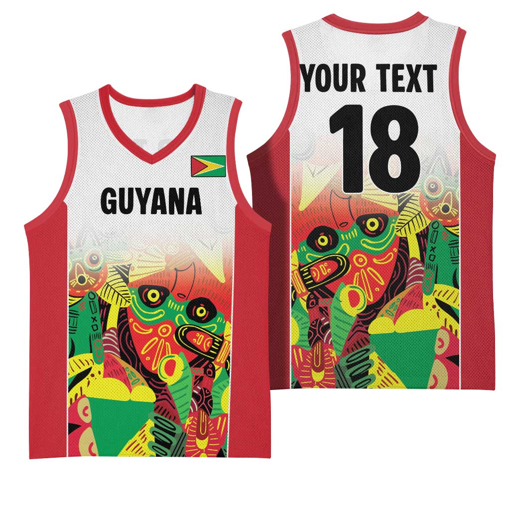 Custom Guyana Football Pride Basketball Jersey Golden Jaguars Go Champion - White LT18