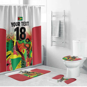 Custom Guyana Football Pride Bathroom Set Golden Jaguars Go Champion - White