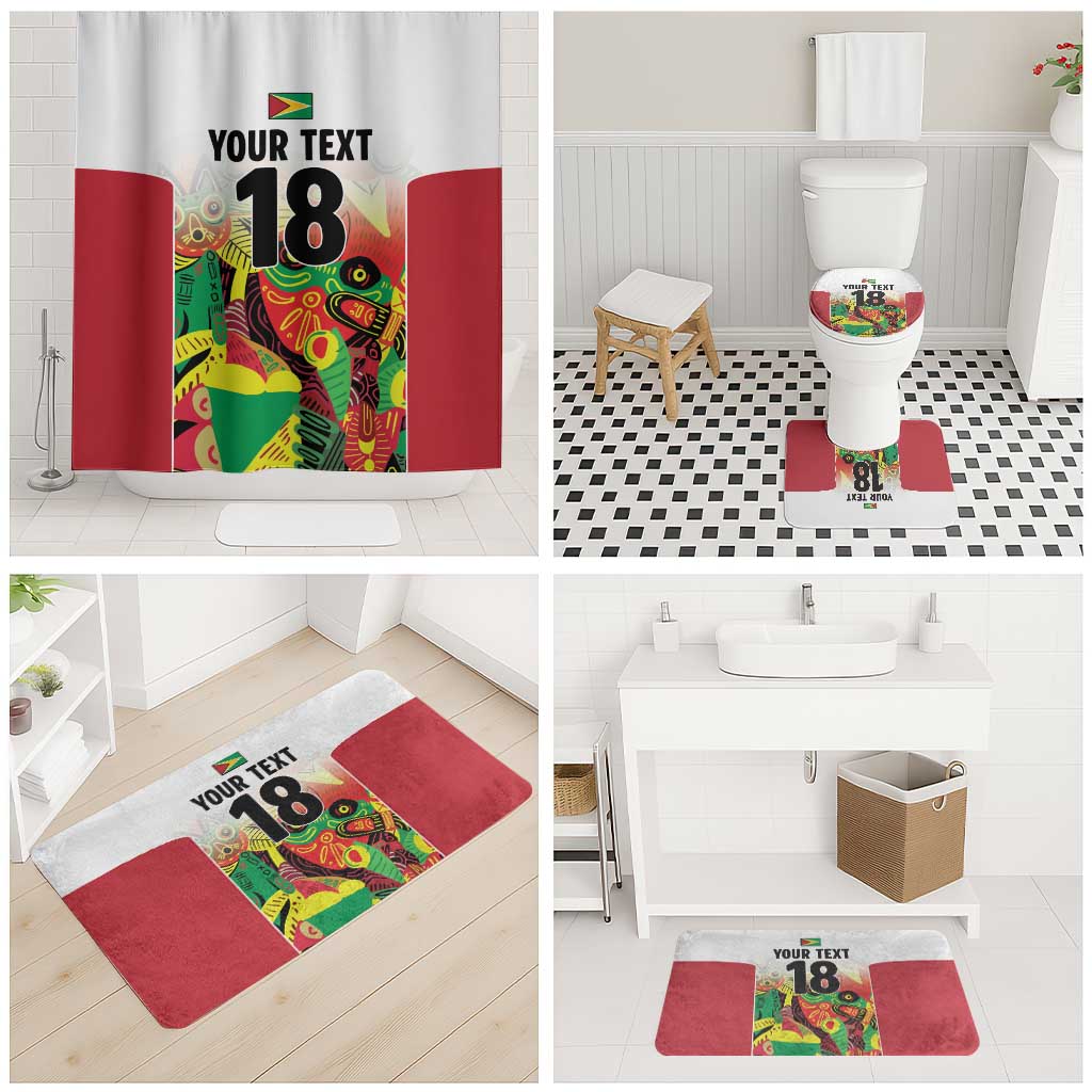 Custom Guyana Football Pride Bathroom Set Golden Jaguars Go Champion - White
