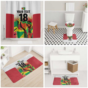 Custom Guyana Football Pride Bathroom Set Golden Jaguars Go Champion - White