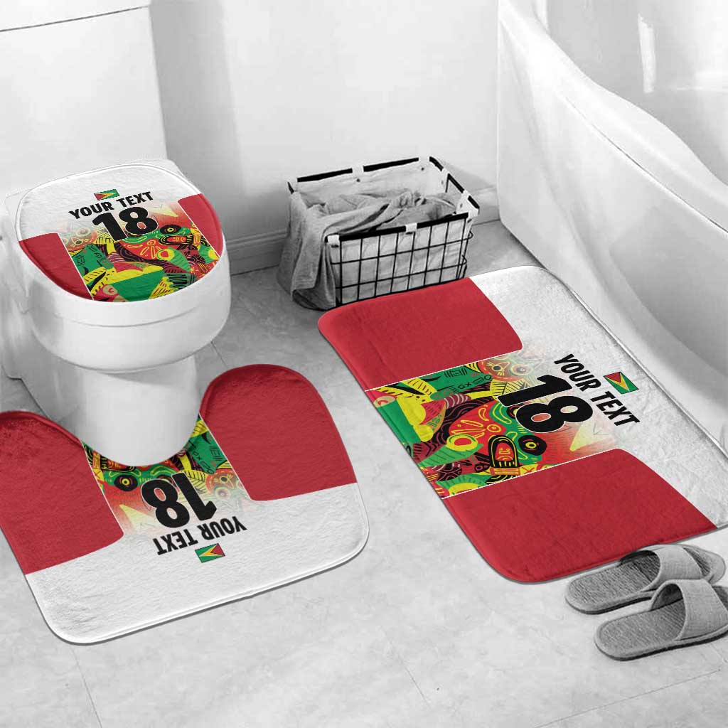 Custom Guyana Football Pride Bathroom Set Golden Jaguars Go Champion - White