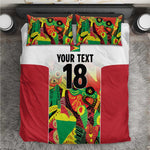 Custom Guyana Football Pride Bedding Set Golden Jaguars Go Champion - White - African Pride