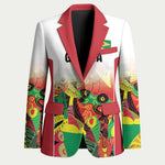 Custom Guyana Football Pride Blazer Golden Jaguars Go Champion - White
