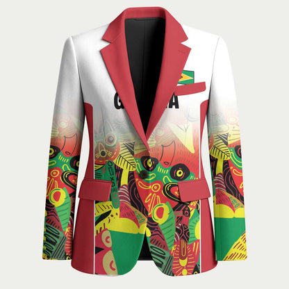 Custom Guyana Football Pride Blazer Golden Jaguars Go Champion - White