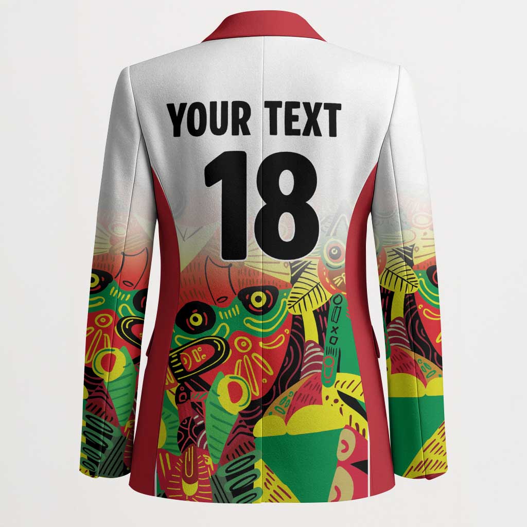 Custom Guyana Football Pride Blazer Golden Jaguars Go Champion - White