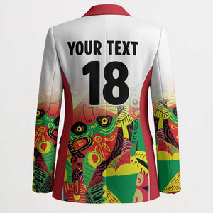 Custom Guyana Football Pride Blazer Golden Jaguars Go Champion - White