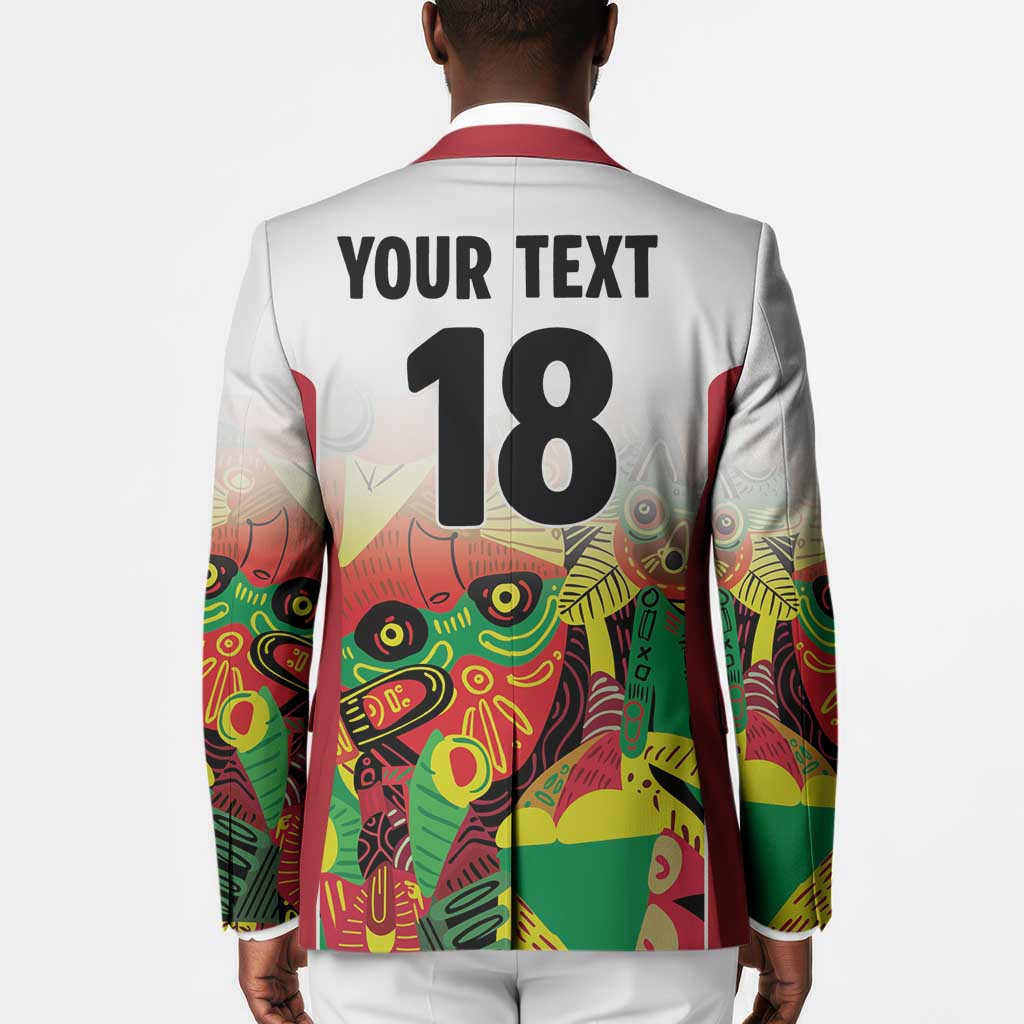Custom Guyana Football Pride Blazer Golden Jaguars Go Champion - White