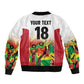 Custom Guyana Football Pride Bomber Jacket Golden Jaguars Go Champion - White - African Pride