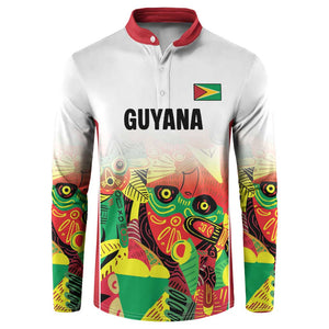 Custom Guyana Football Pride Button Sweatshirt Golden Jaguars Go Champion - White
