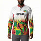 Custom Guyana Football Pride Button Sweatshirt Golden Jaguars Go Champion - White