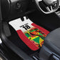 Custom Guyana Football Pride Car Mats Golden Jaguars Go Champion - White - African Pride